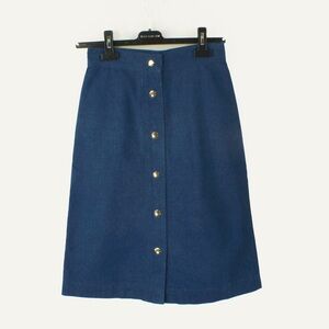 Horses Atelier Blue Chambary A-Line Midi Skirt